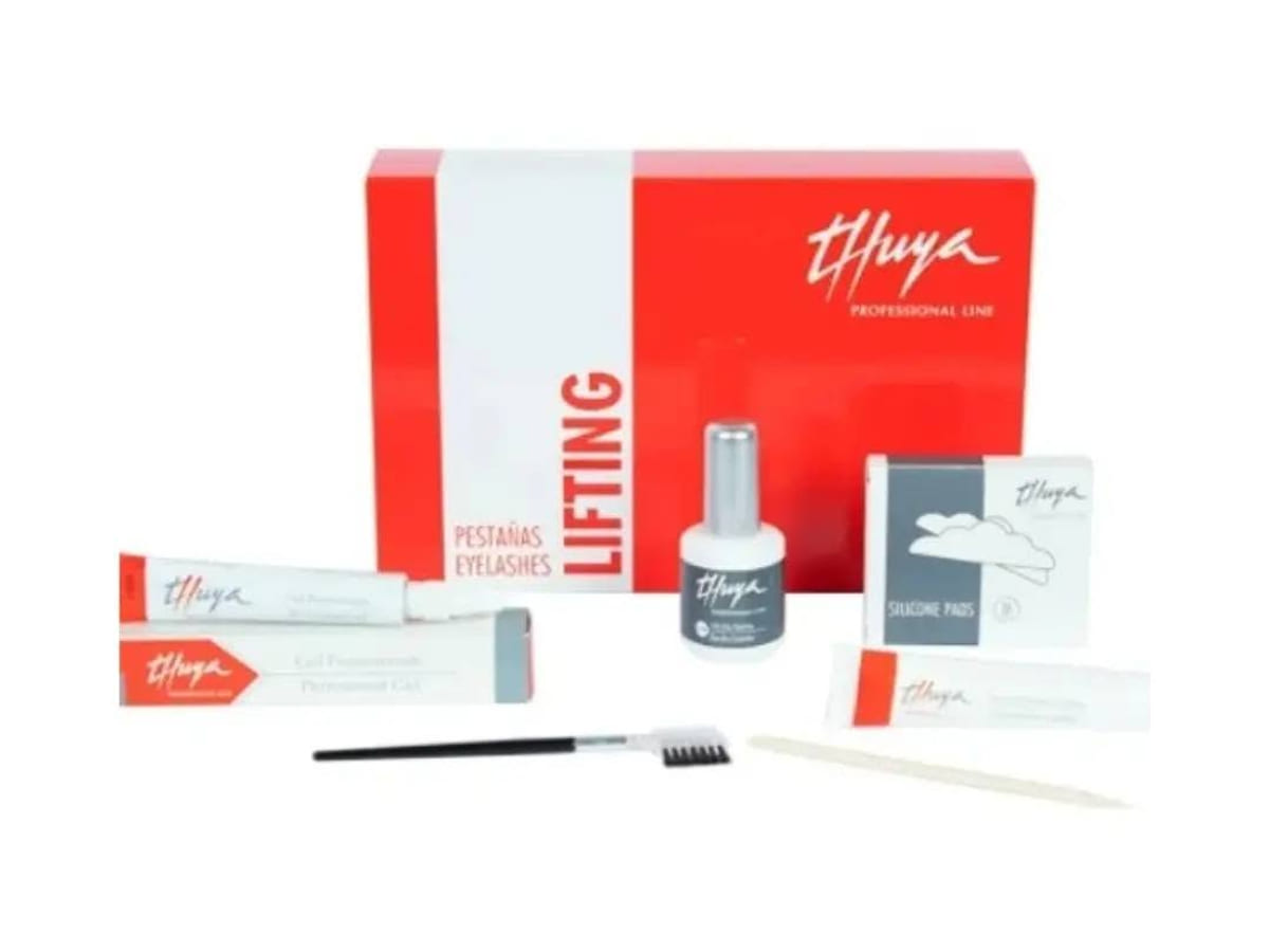 Thuya Lash Lifting kit med lim, pensel og monodoser i rød eske