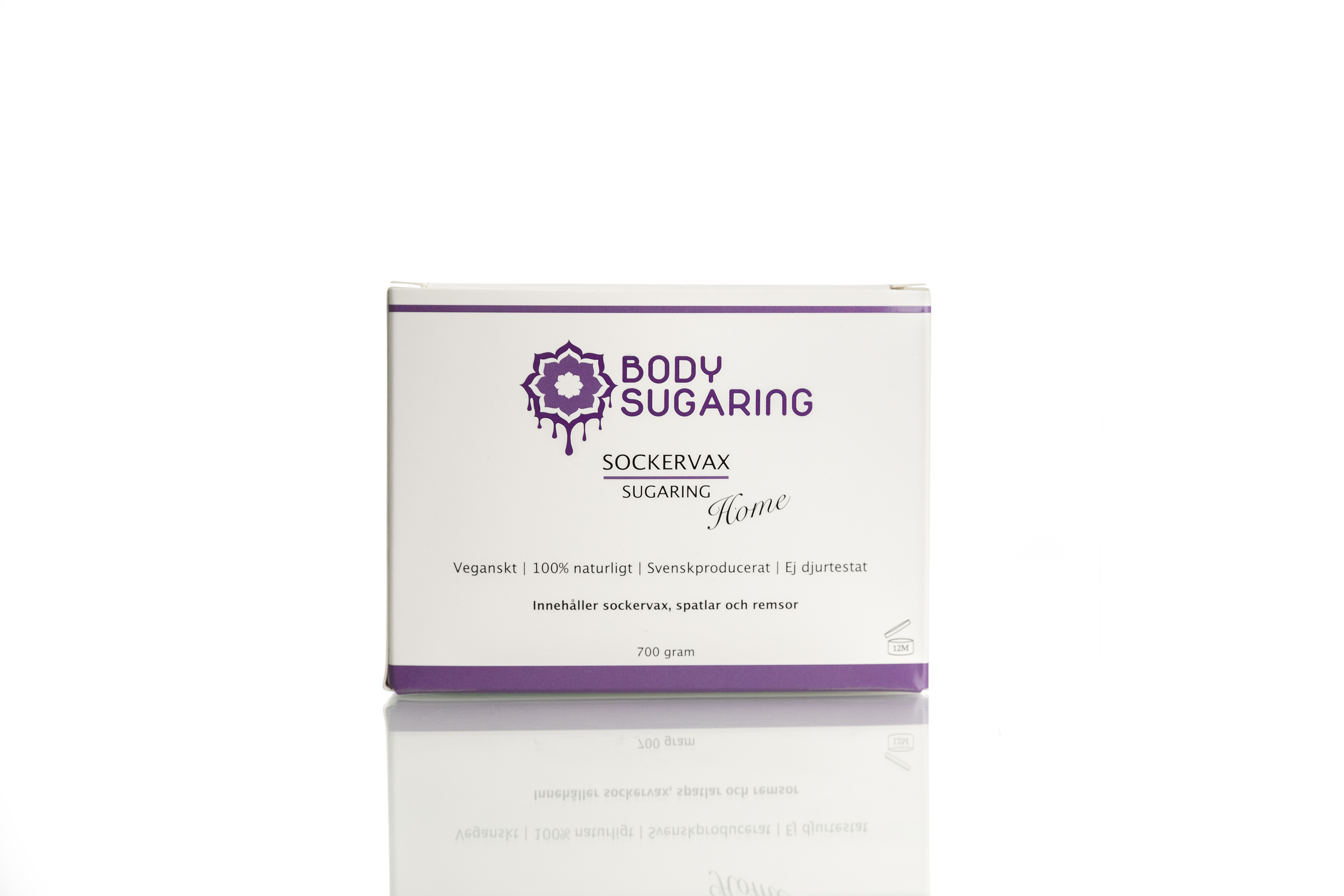 Bodysugaring homekit i eske med sitronmotiv på hvit bakgrunn